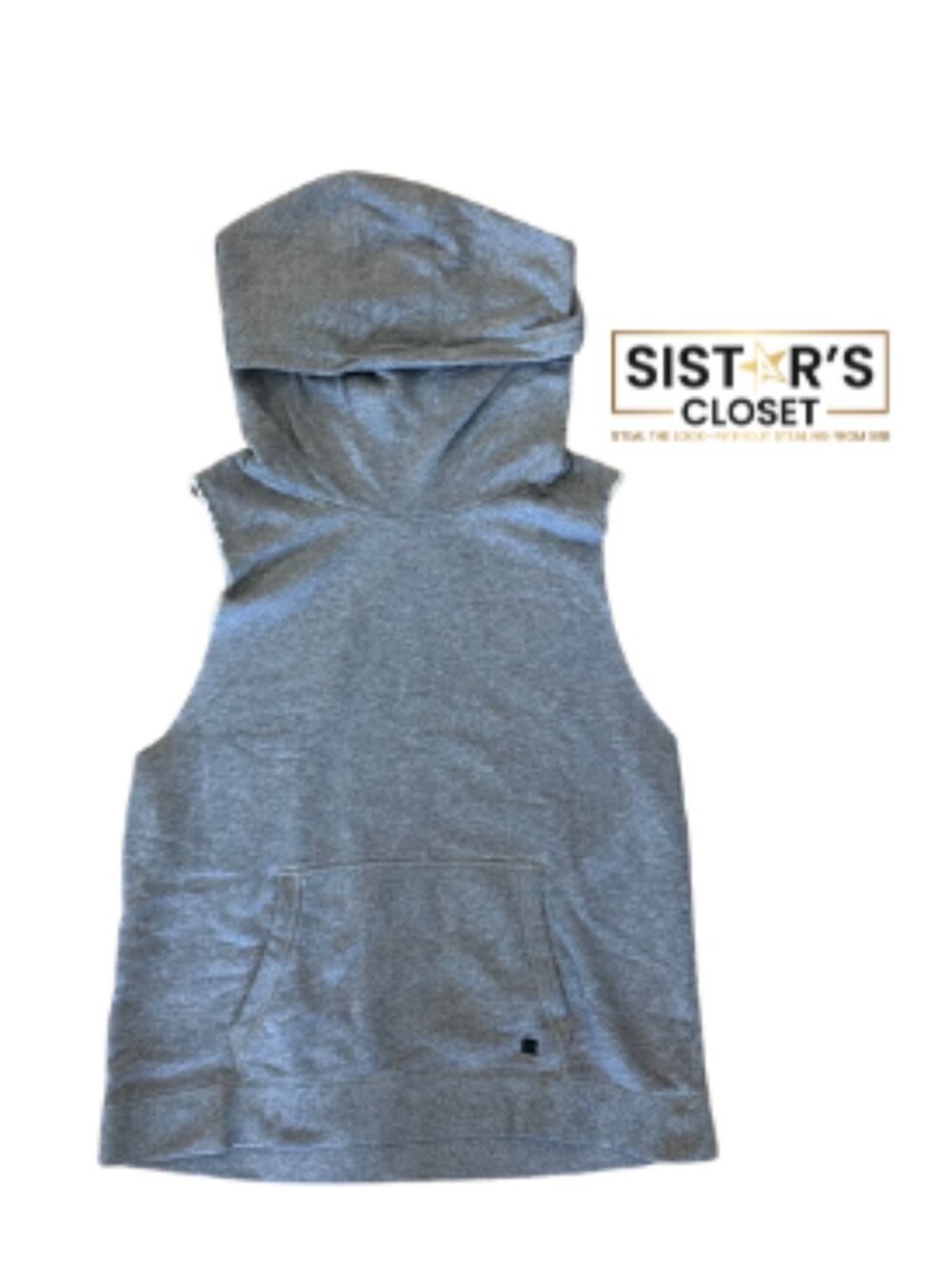 Hurley Gray Sleeveless Hoodie Women's Medium Kangaroo Pocket